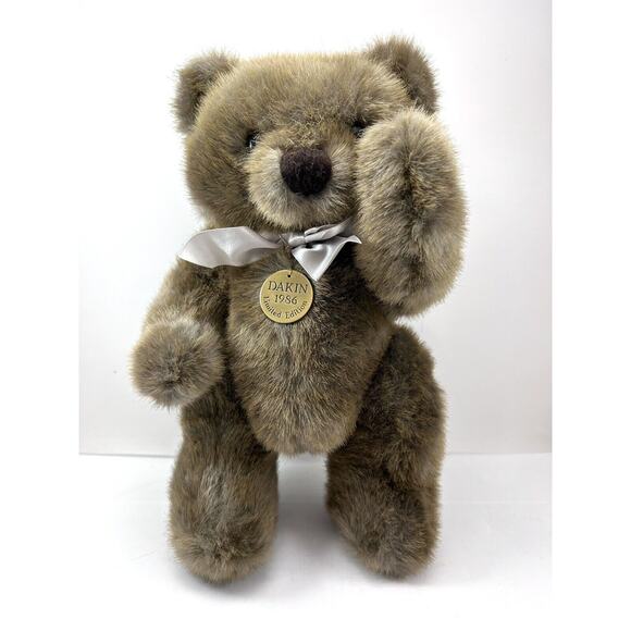 Vintage Dakin Baron Bear Plush‎ 1986 Limited Edition Brown Teddy Bear Jointed - Picture 10 of 10